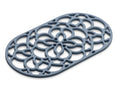 Zeal Large Oval Provence Blue Silicone Heritage Hot Mat Trivet, 32cm