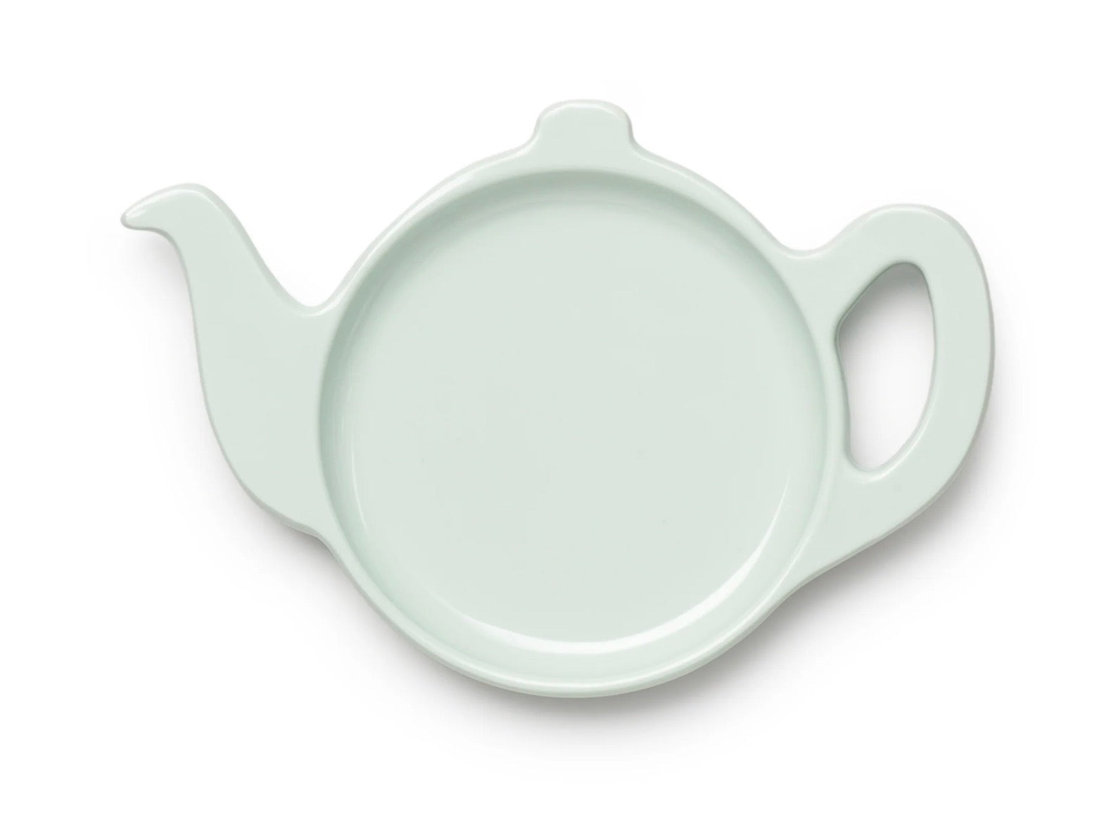 Zeal Teapot Shaped Melamine Sage Green Tea Bag Tidy