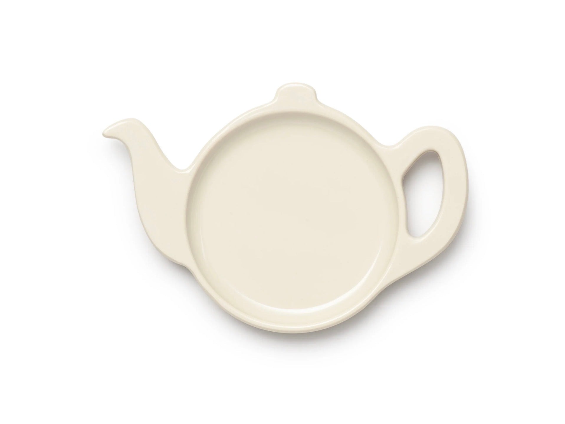 Zeal Teapot Shaped Melamine Cream Tea Bag Tidy
