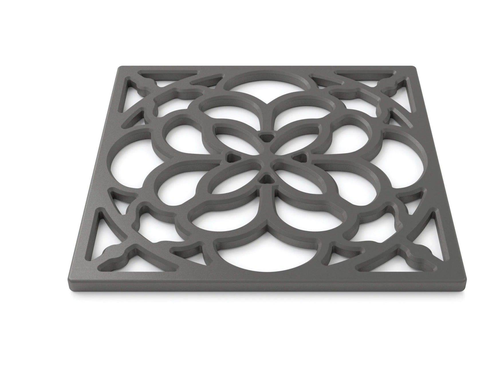 Zeal Square Elephant Grey Silicone Heritage Hot Mat Trivet, 18cm