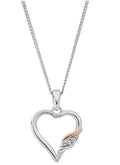 Clogau Past Present Future Sterling Silver Heart Pendant with Topaz