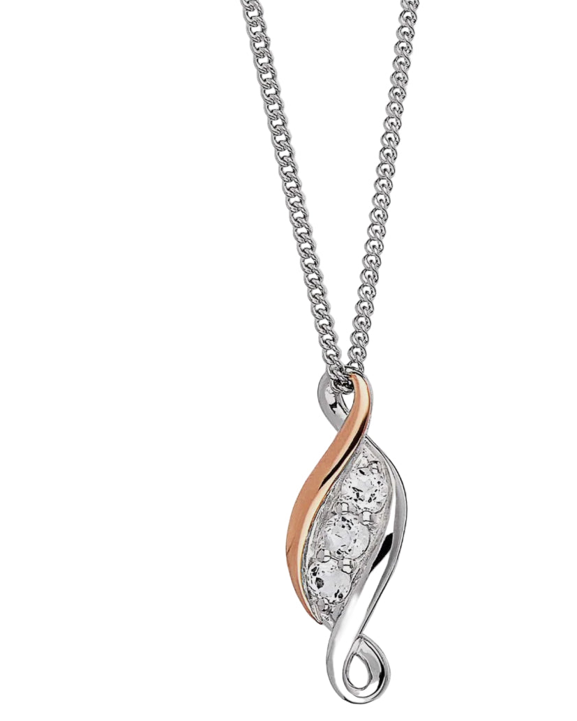 Clogau Past Present Future Sterling Silver Pendant with Topaz
