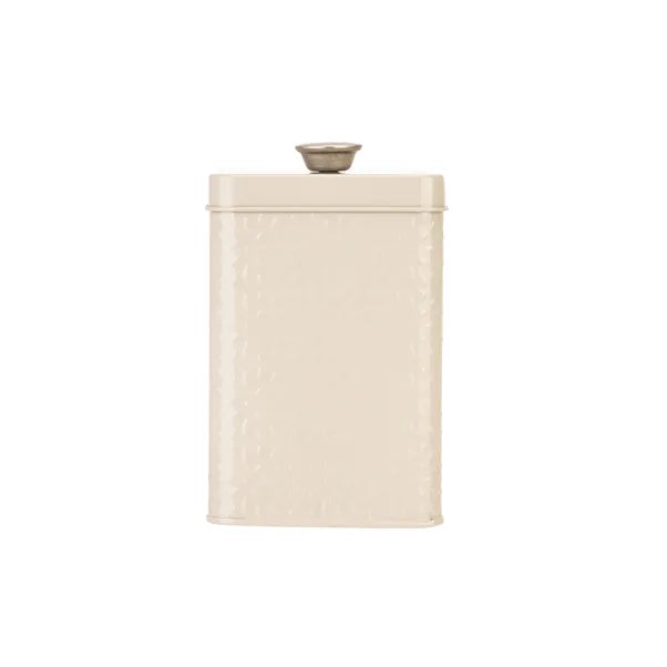 Artisan Street Cream Embossed Storage Canister