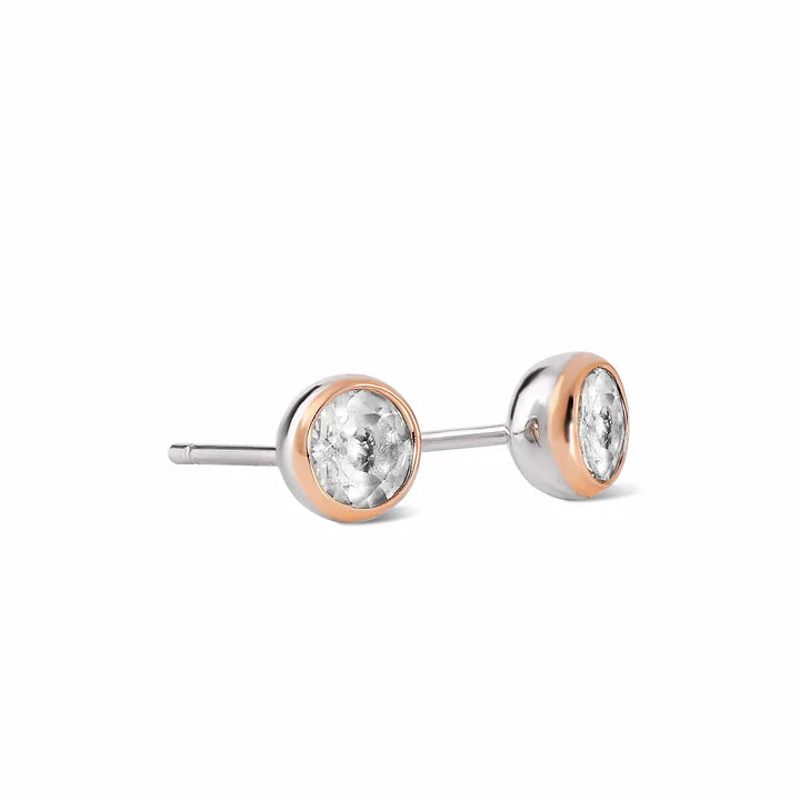 Clogau Celebration Sterling Silver Stud Earrings with Topaz