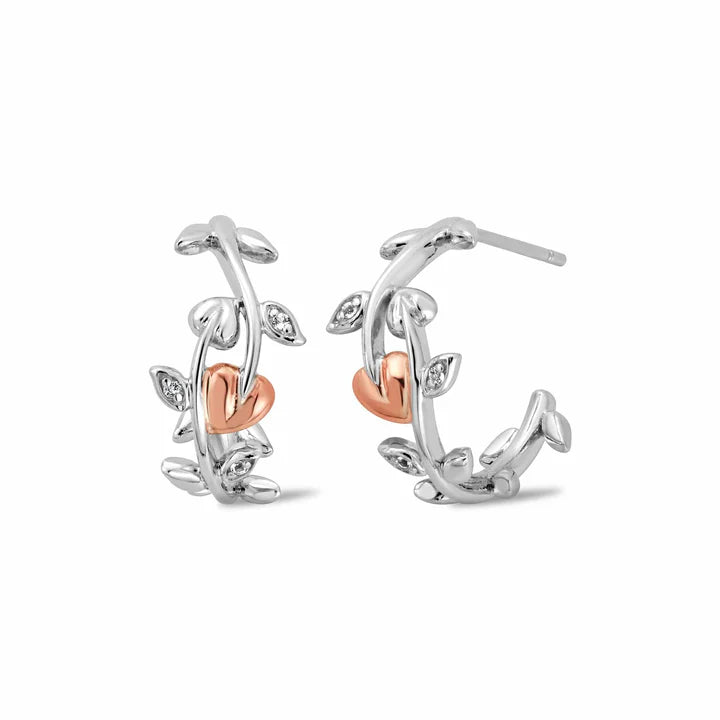 Clogau Tree of Life® Sterling Silver Vine Half-Hoop Earrings with Topaz