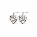 Clogau Silver Welsh Royalty Heart Drop Earrings