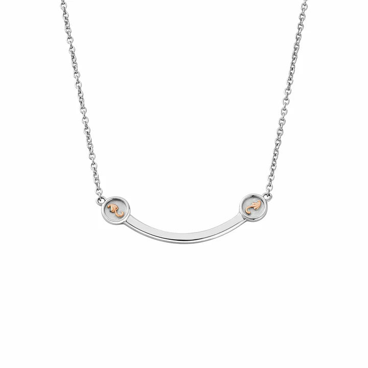 Clogau Insignia Sterling Silver Curve Necklace