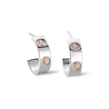 Clogau Insignia Sterling Silver Slim Half-Hoop Earrings