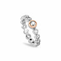 Clogau Celebration Sterling Silver Tennis Ring with Topaz Size N