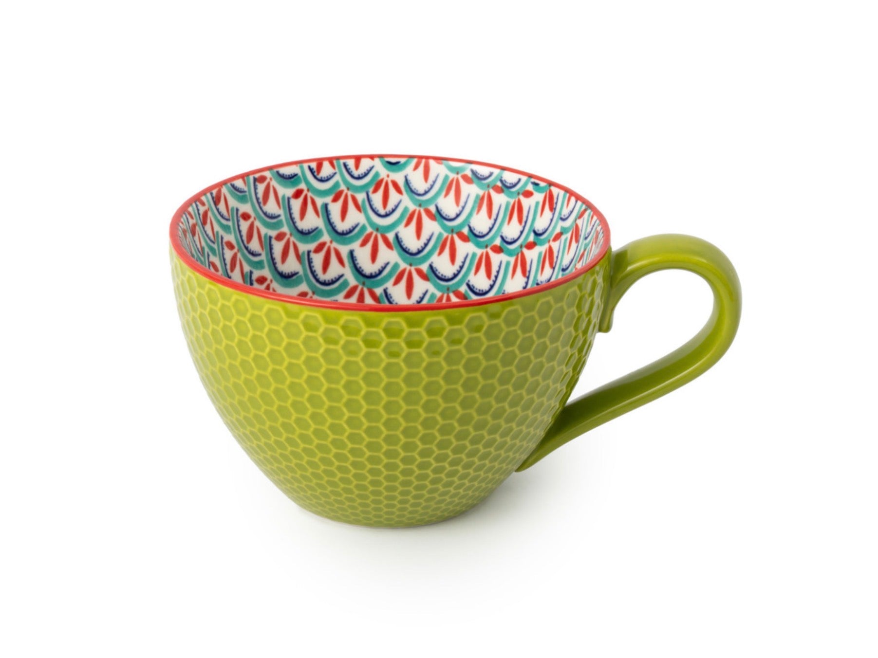 Mikasa Green and Blue Geometric Stoneware Mug 330ml