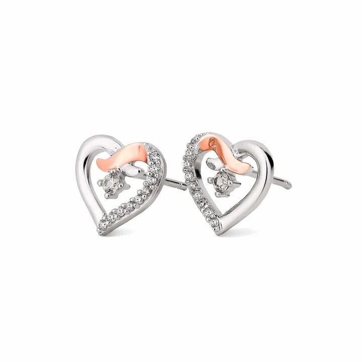 Clogau Forever Yours Sterling Silver Kiss Stud Earrings with CZ