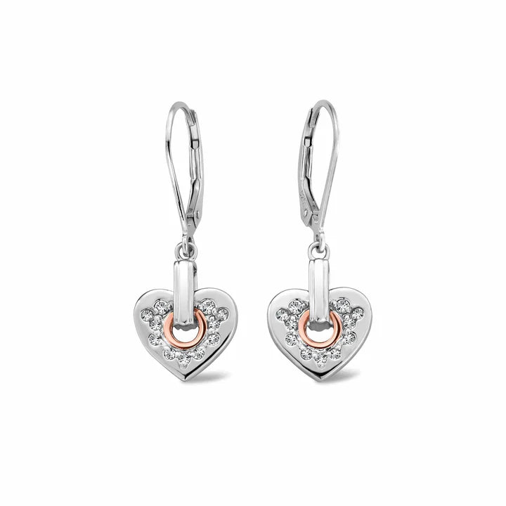 Clogau Cariad Sterling Silver Sparkle Drop Earrings with Topaz
