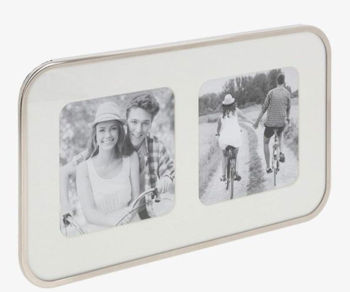 Silver Curve Double Frame 4x4