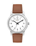 Limit Watch Gents White Face With Tan Strap