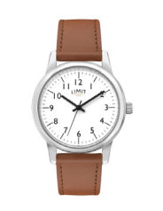 Limit Watch Gents White Face With Tan Strap