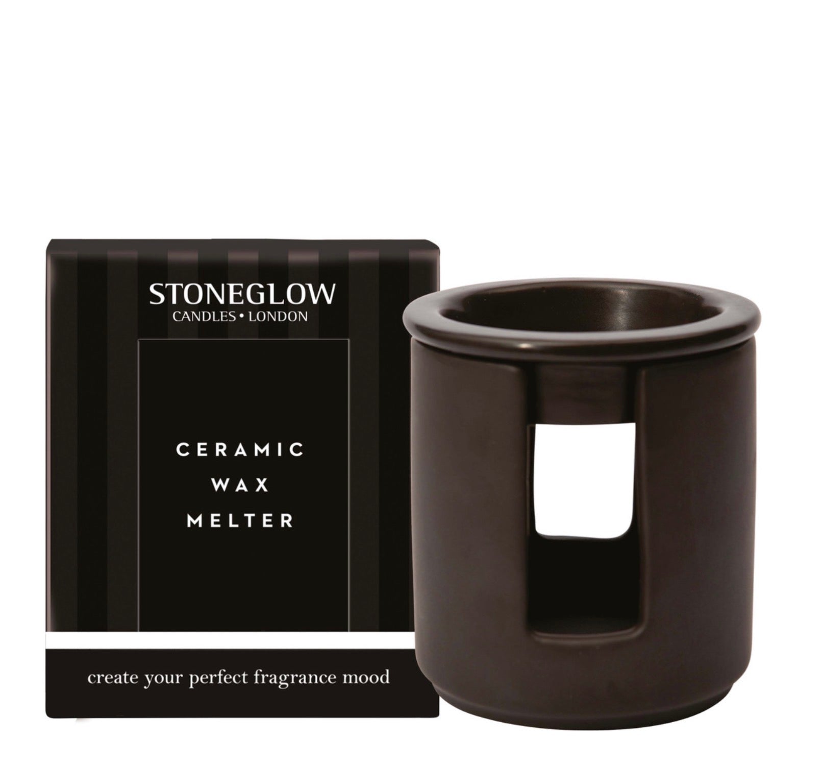 Stoneglow Modern Classics - Ceramic Wax Melter Black (90 X 100mm)