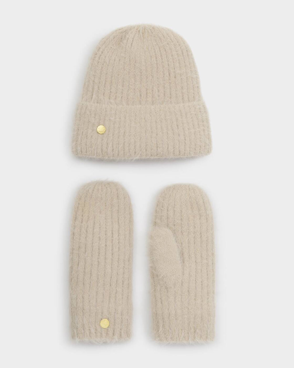 Katie Loxton Gift Boxed Hat And Mitten Set Taupe