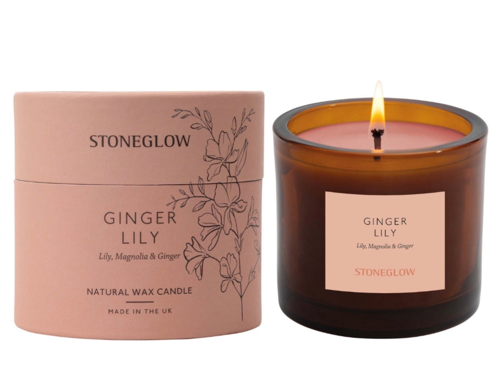 Stoneglow The Walled Garden - Ginger Lily  Scented Natural Wax Candle Tumbler 79 x 89mm
