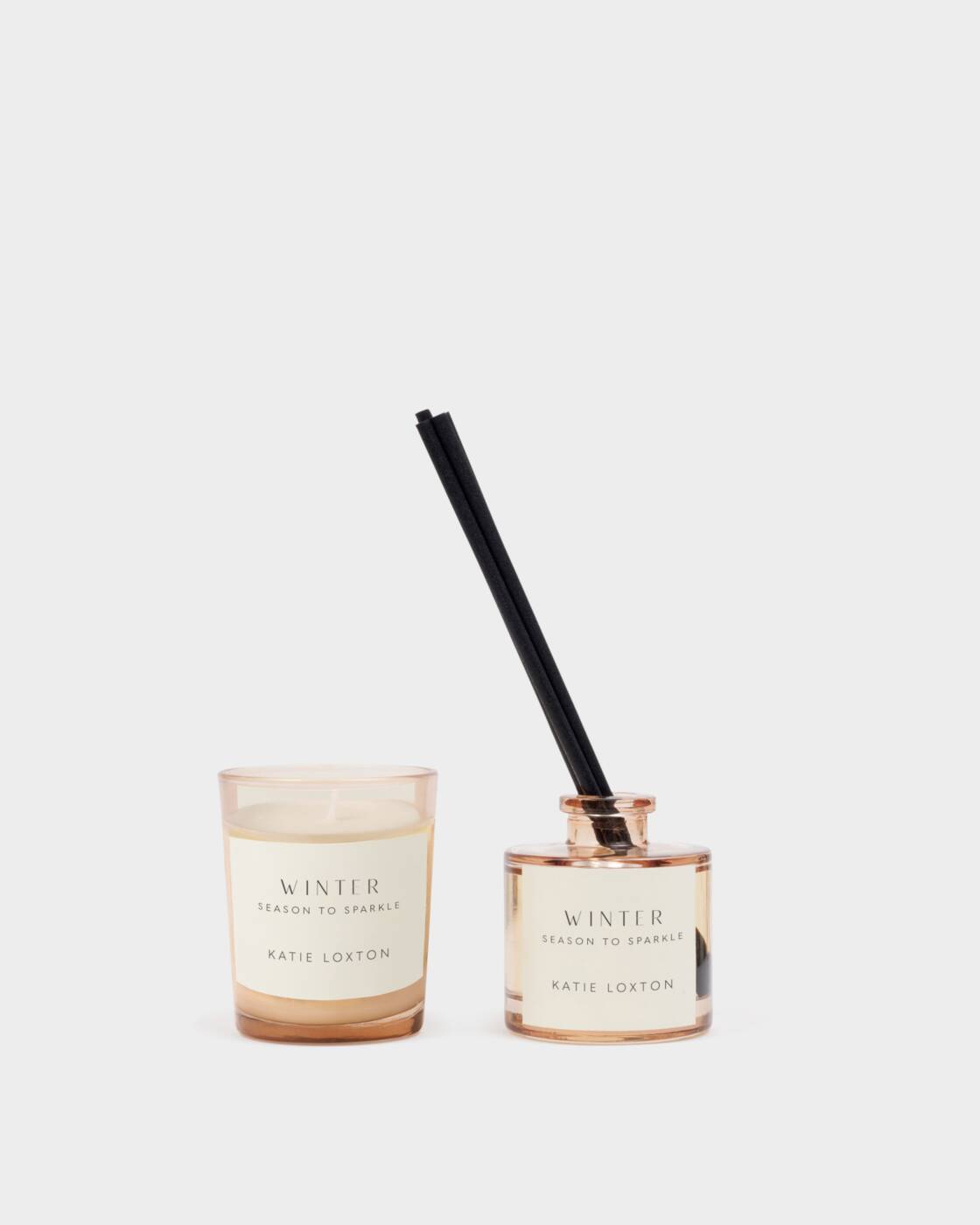 Katie Loxton Mini Votive And Mini Reed Diffuser Gift Set Winter Wishes Frosted Pine And Cedarwood