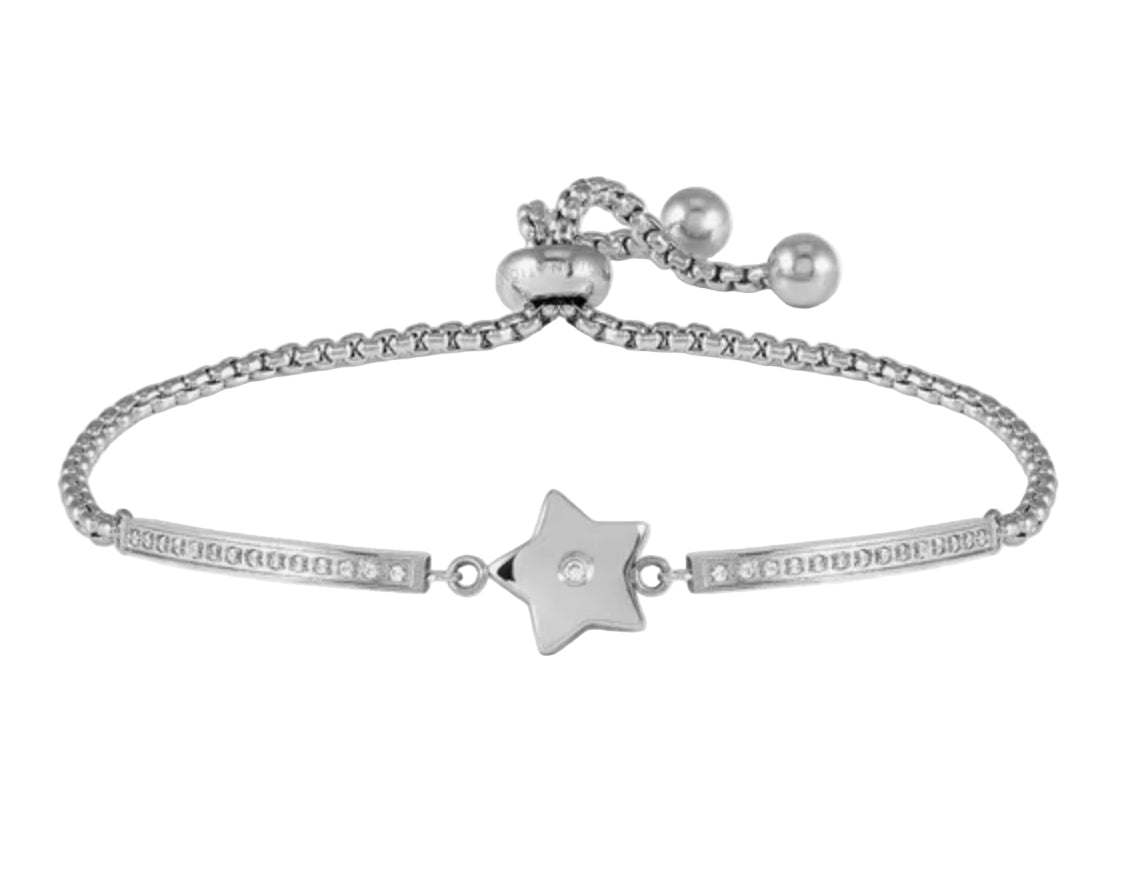Nomination Milleluci Stainless Steel And Zirconia Star Bracelet 028016/023