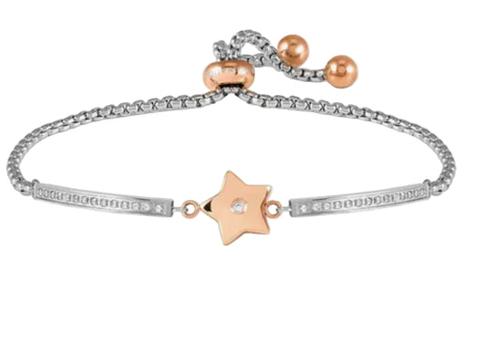 Nomination Milleluci Rose Plated Steel And Zirconia Star Bracelet 028017/023