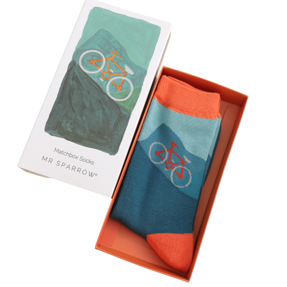 Mr Sparrow Men’s Matchbox Socks Hill Climb Bicycle