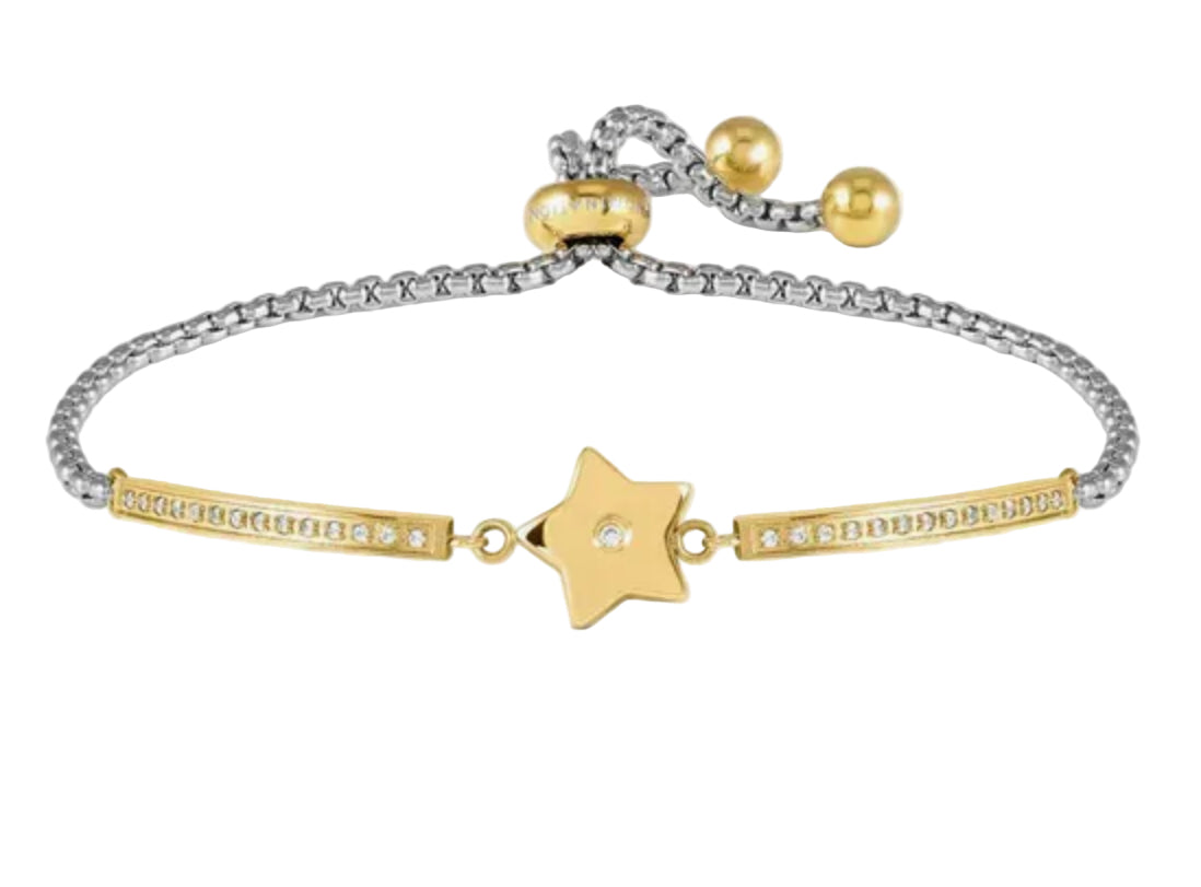 Nomination Milleluci Gold Plated Steel And Zirconia Star Bracelet 028018/023