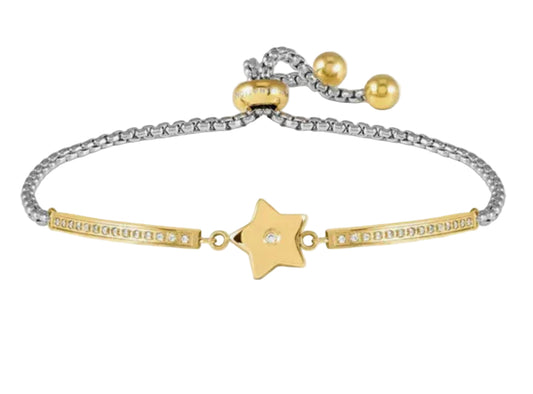 Nomination Milleluci Gold Plated Steel And Zirconia Star Bracelet 028018/023