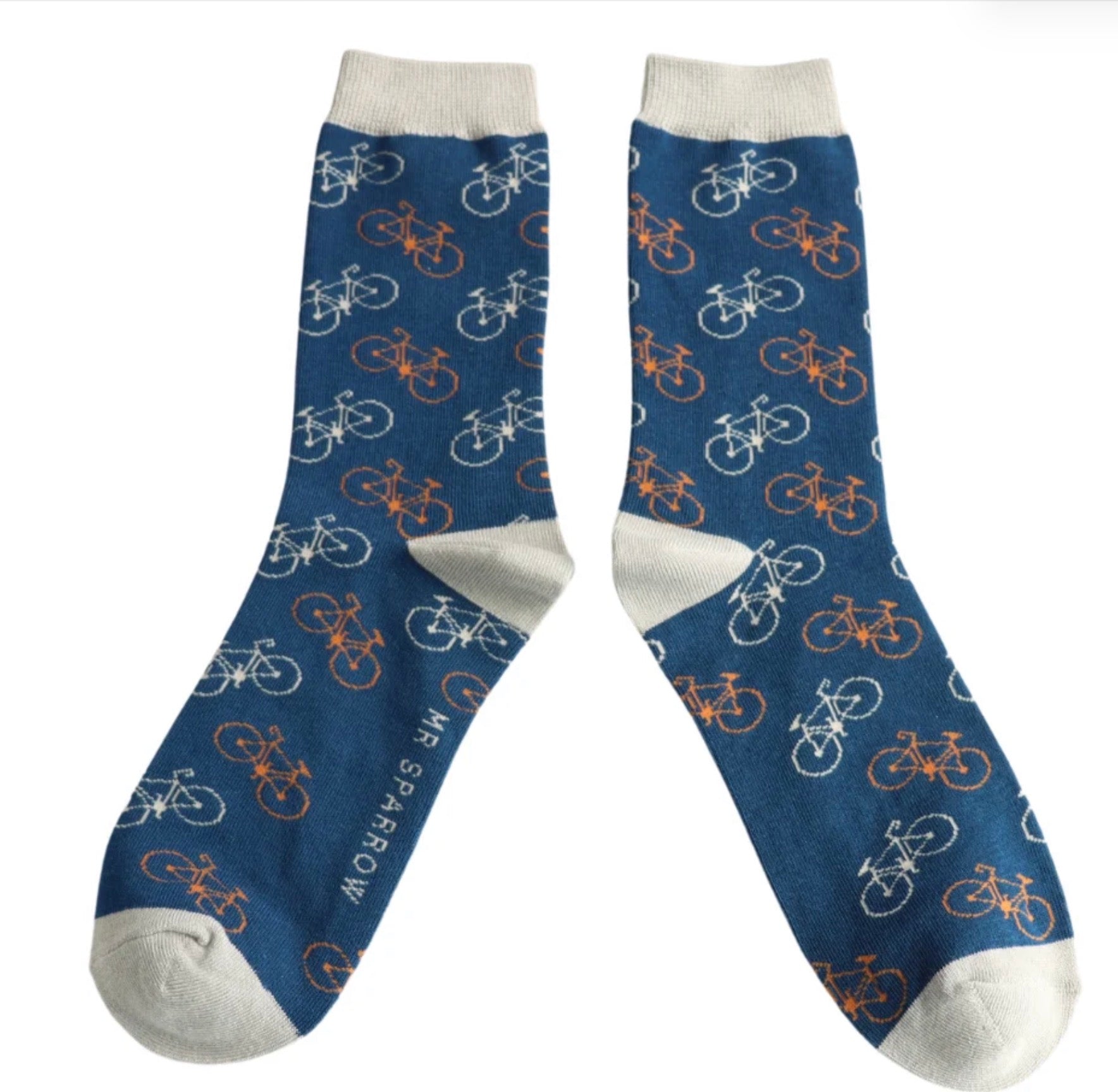 Mr Sparrow Little Bikes Socks Navy