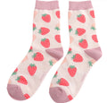 Miss Sparrow Little Strawberries Socks Light Pink