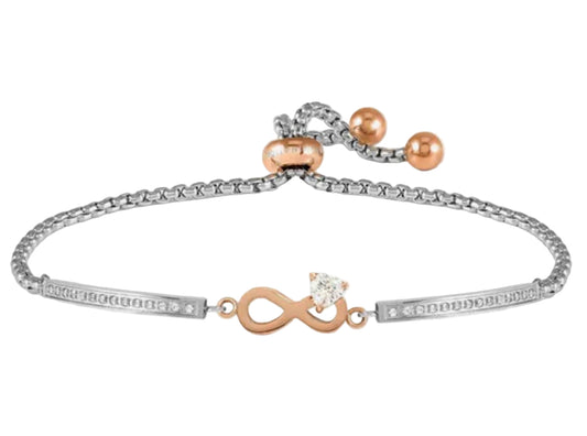Nomination Milleluci Rose Plated Steel And Zirconia Infinity Bracelet 028020/024