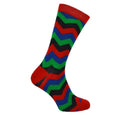 Mr Heron Zig Zag Socks Red