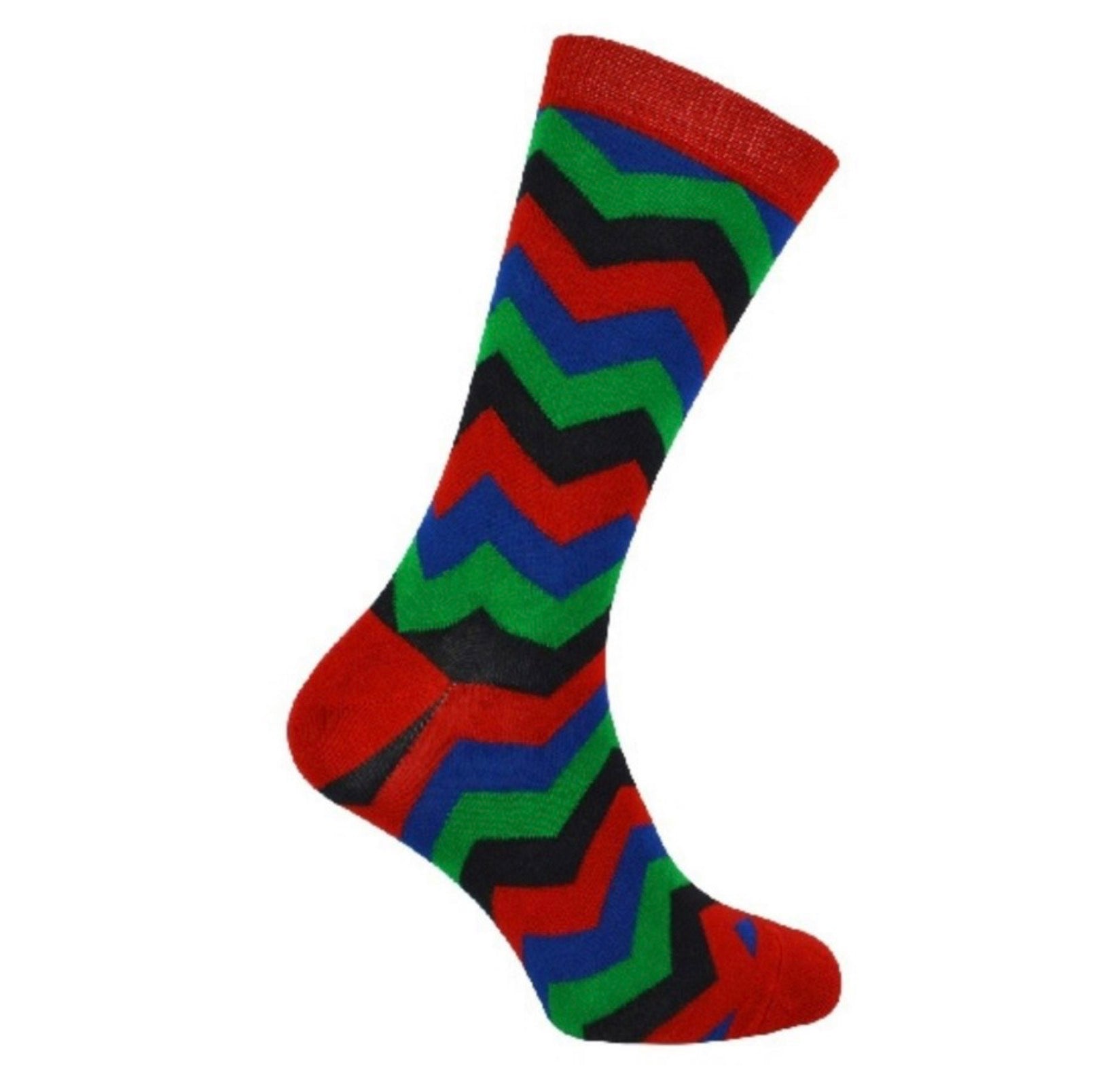 Mr Heron Zig Zag Socks Red