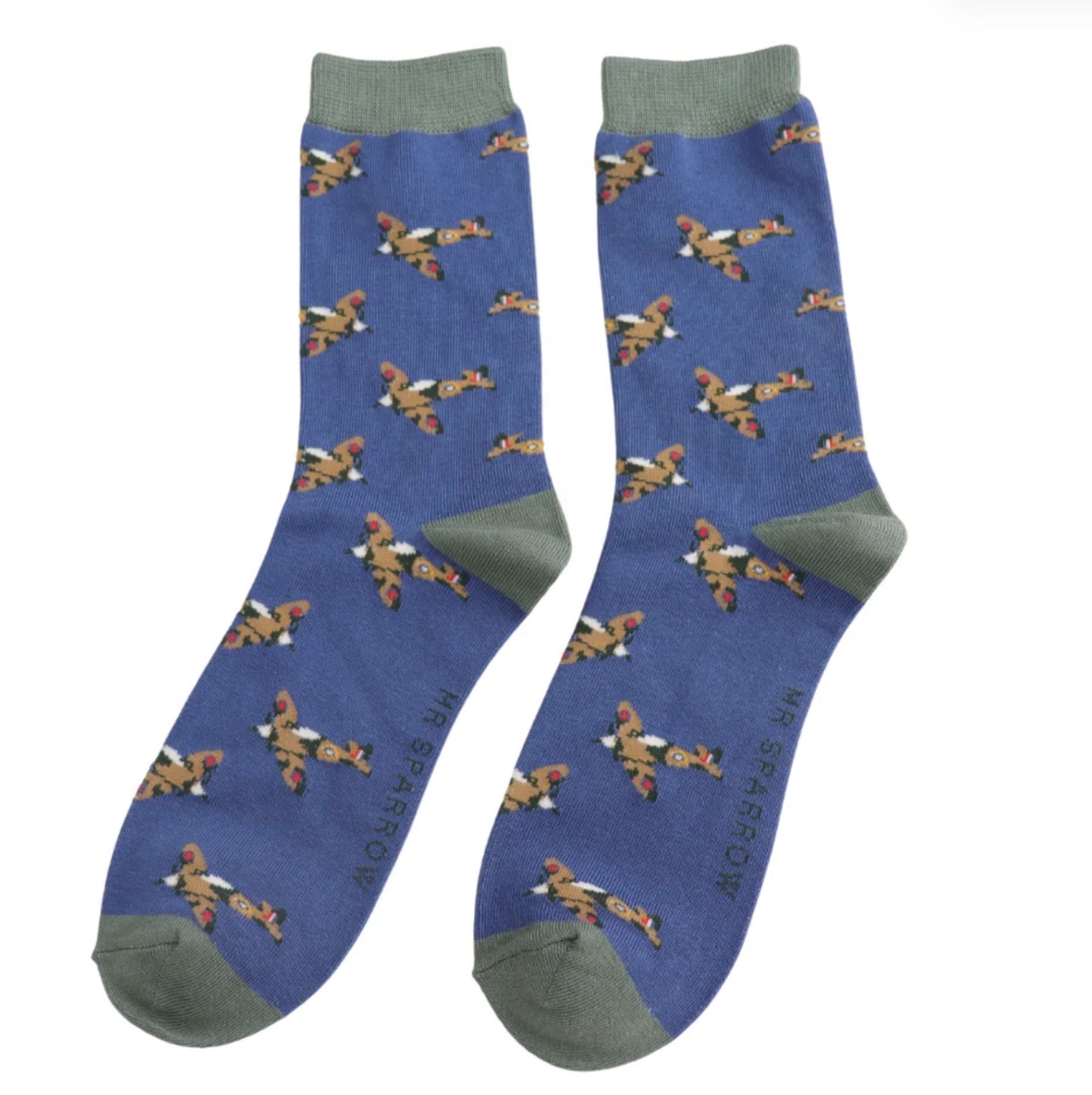 Mr Sparrow Vintage Planes Socks Navy