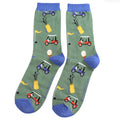 Mr Sparrow Gone Golfing Socks Sage Green