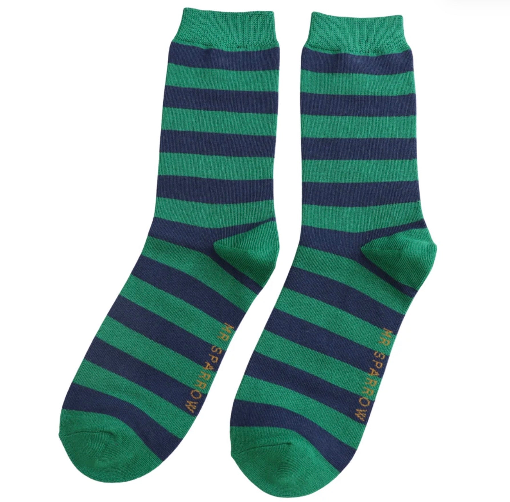 Mr Sparrow Simple Stripes Socks Green