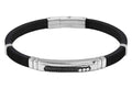 Nomination City Energy Steel And Rubber Black Detail Bracelet 028818/030