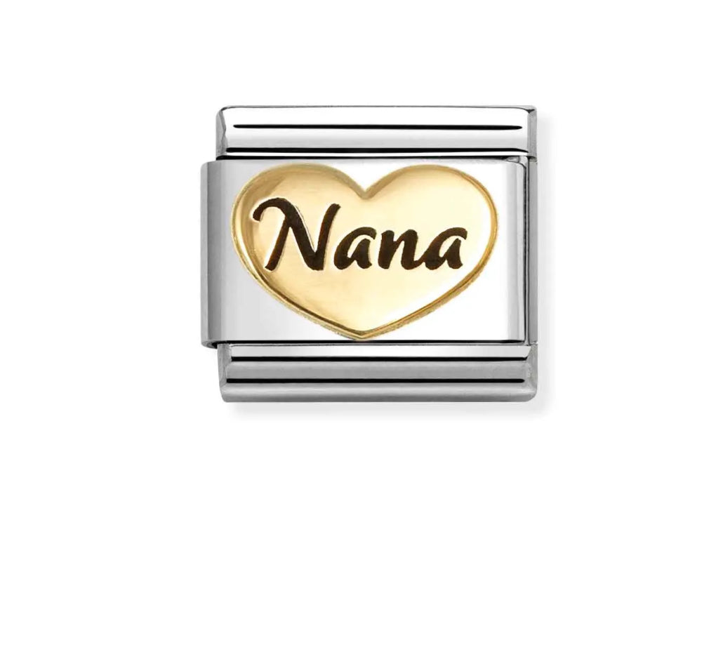 Nomination Composable Classic Link Gold Nanna Heart 030285/83