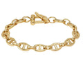 Nomination Ecclettica Gold  Plated Steel Navy Chain Bracelet Small 134302/012