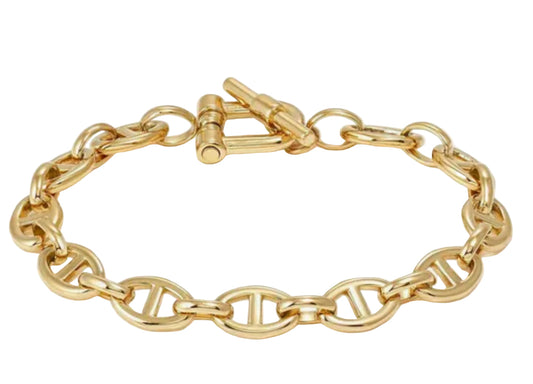 Nomination Ecclettica Gold  Plated Steel Navy Chain Bracelet Small 134302/012