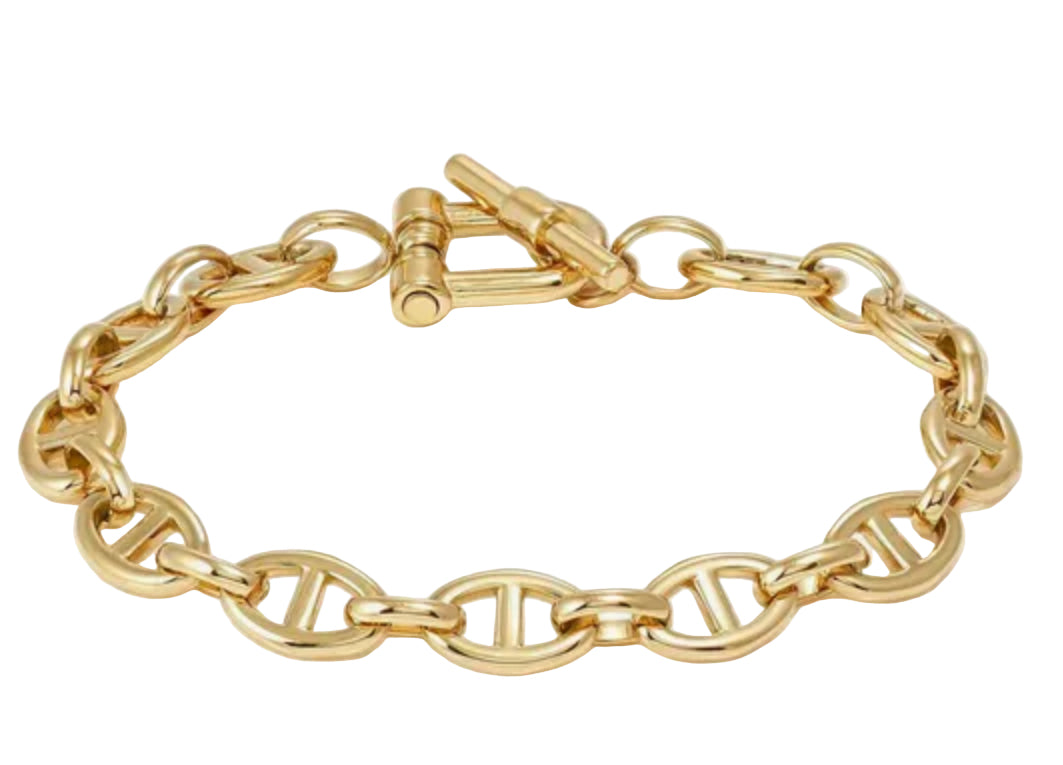 Nomination Ecclettica Gold Plated Steel Navy Chain Bracelet Large 134303/012