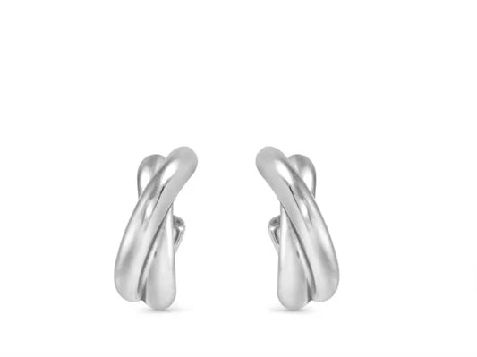 Nomination Ecclettica Steel Intersected Hoop Earrings 134316/001