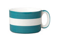 W.M Bartleet Wide Striped Mug Teal