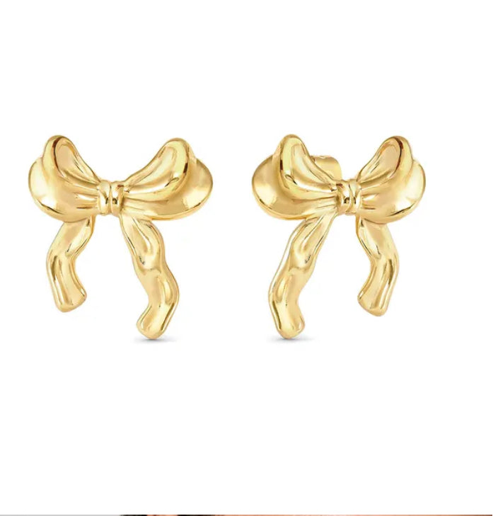 Nomination Ecclettica Gold Plated Steel Bow Stud Earrings 134321/012