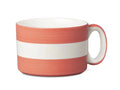 W.M Bartlett Wide Striped Mug Coral Pink