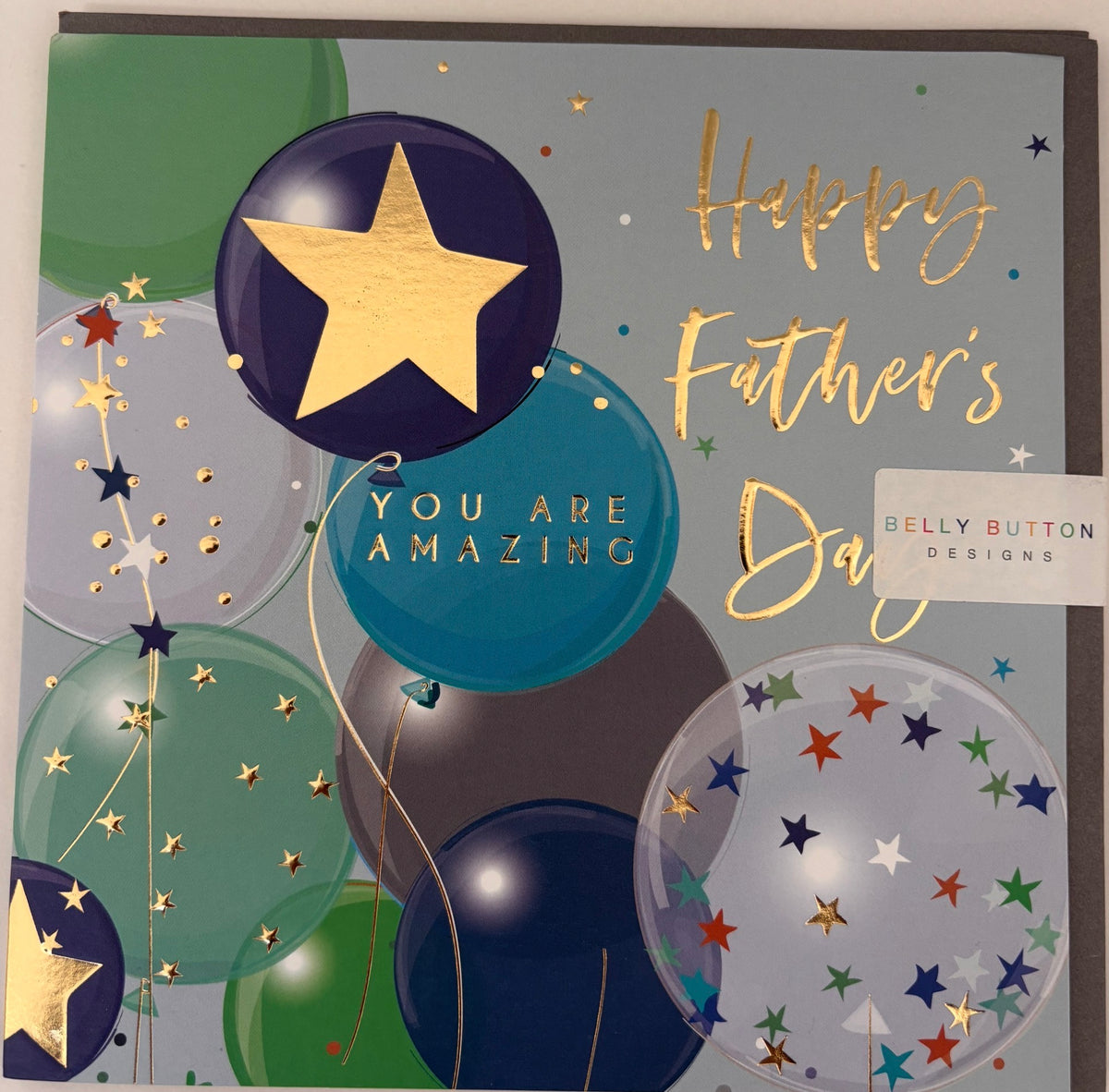 Belly Button Designs Elle Happy Fathers Day Balloons Greeting Card