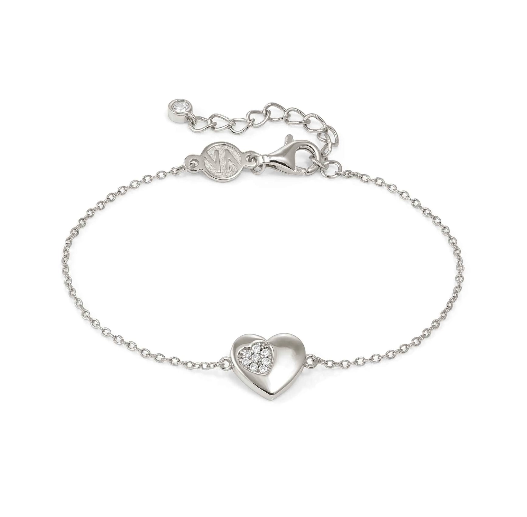 Nomination Petit Sparkle Silver Heart And Zirconia Bracelet 242300/004