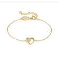 Nomination Petit Sparkle Gold Plated Heart And Zirconia Bracelet 242300/006