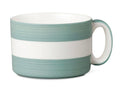 W.M. Bartleet Wide Striped Mug Sage Green