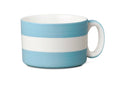 W.M Bartleet Wide Striped Mug Duck Egg Blue